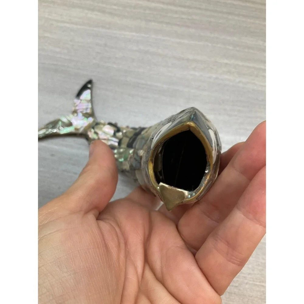 VINTAGE ABALONE FISH BOTTLE OPENER rare mex
